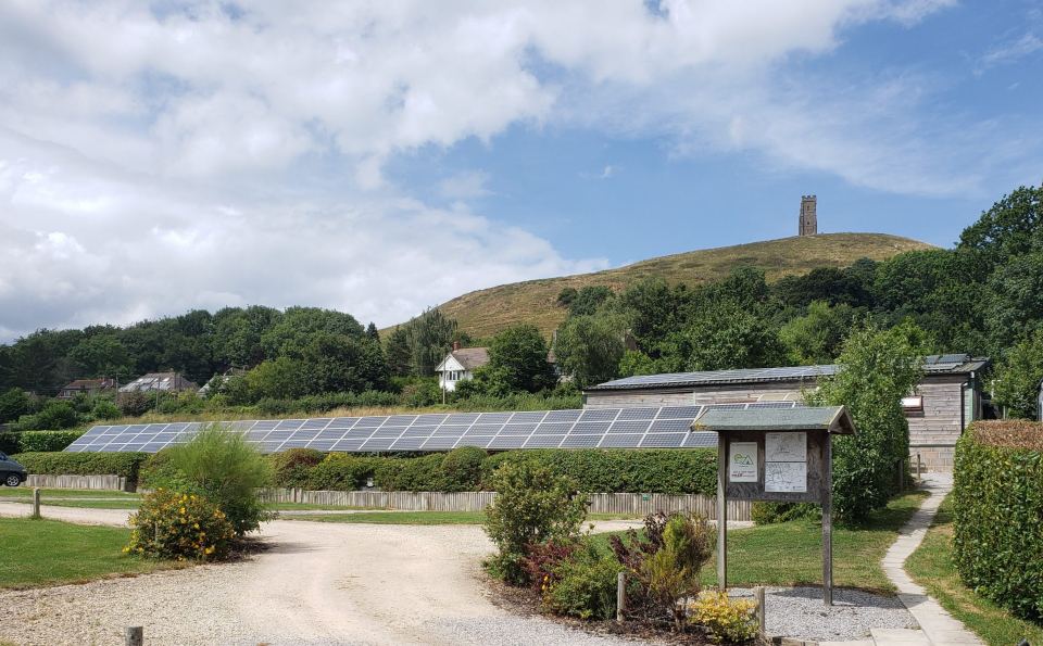 Site entrance with Tor behind
