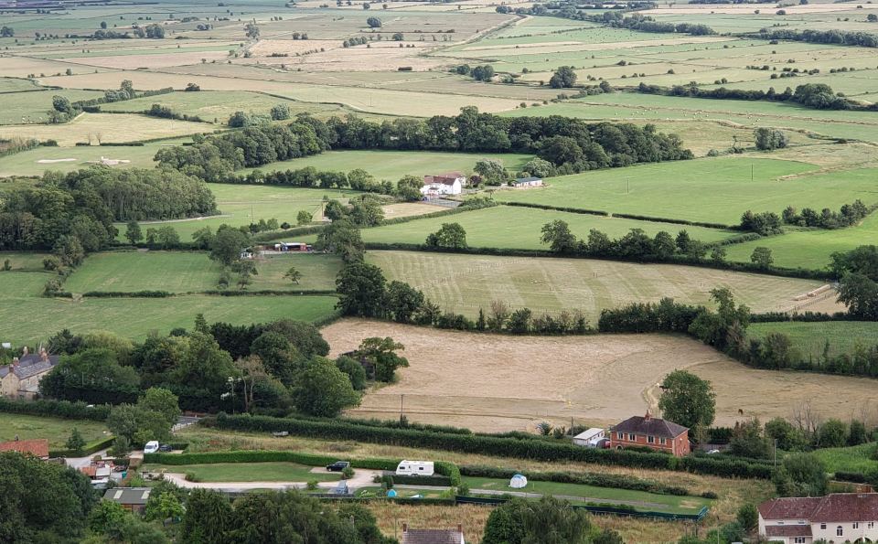 Somerset fields from above