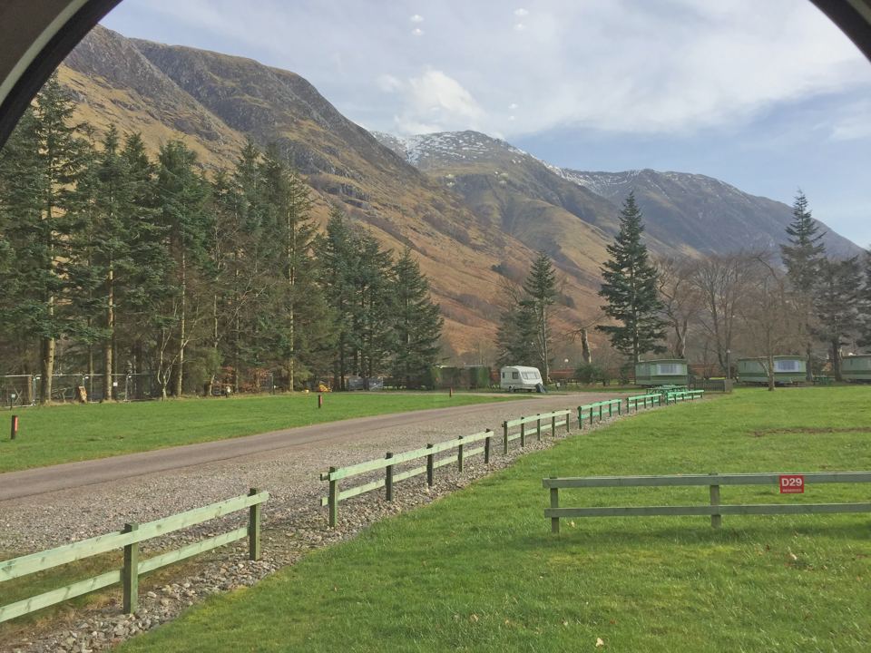 Field and mountains