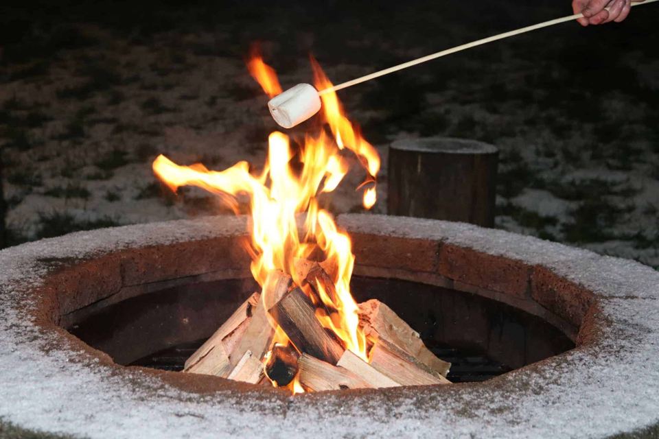 Fire pit with marshmallow
