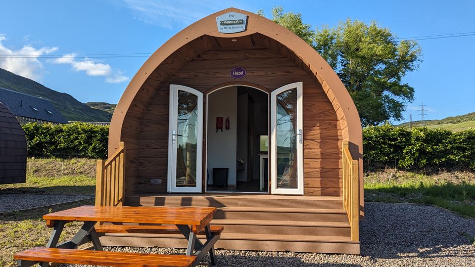 Pod with picnic bench