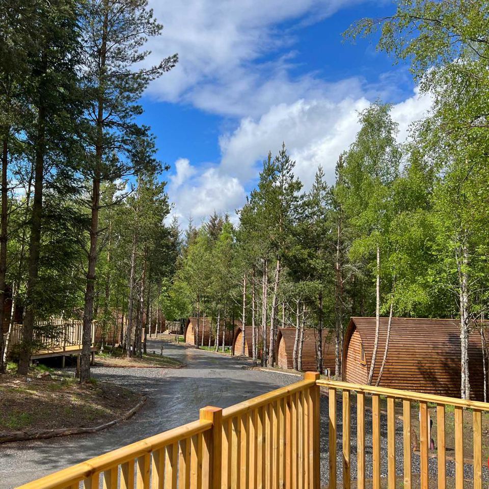 Path between the cabins