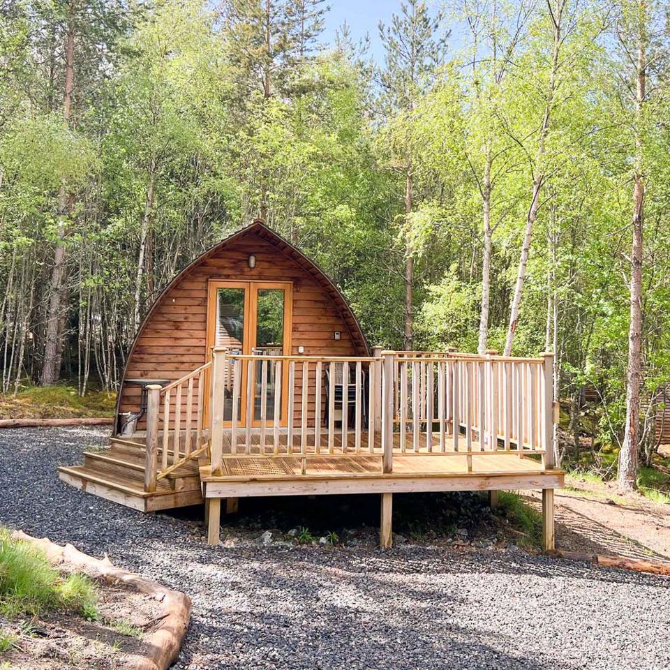 Wigwam cabin with deck