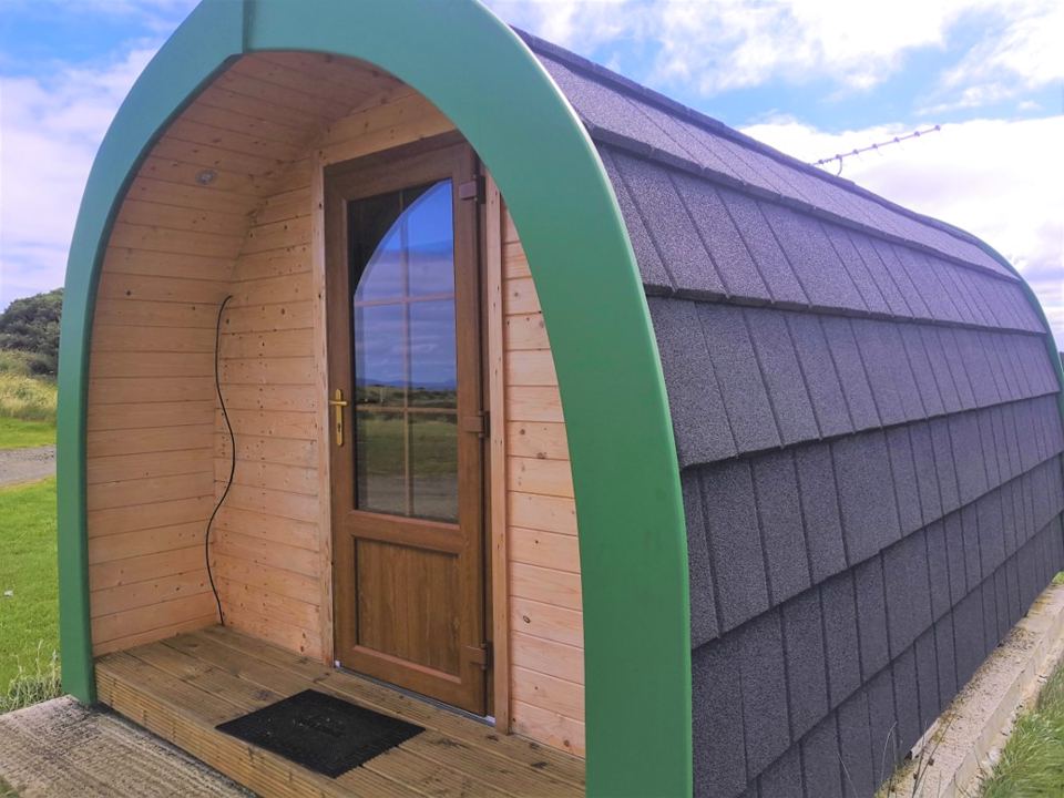 Camping pod outside