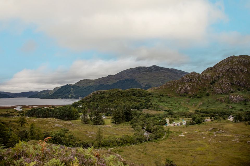 View down the glen to the loch