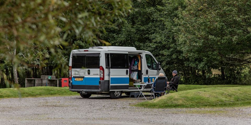 Motorhome on hardstanding