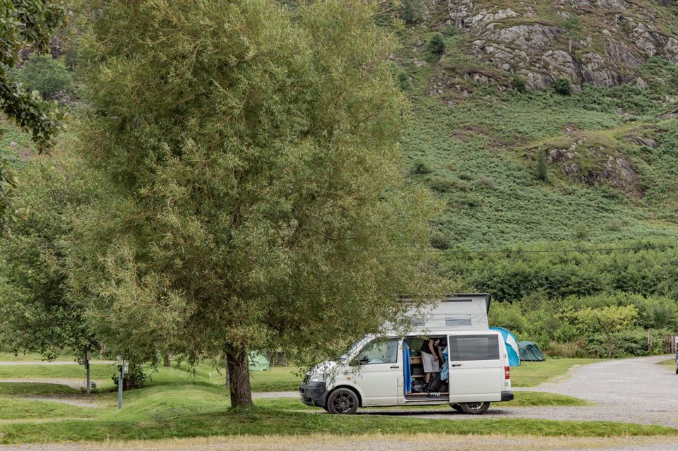 Campervan on the pitches