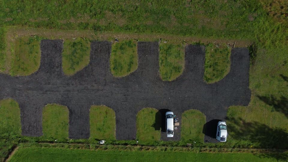 Hardstanding pitches from above