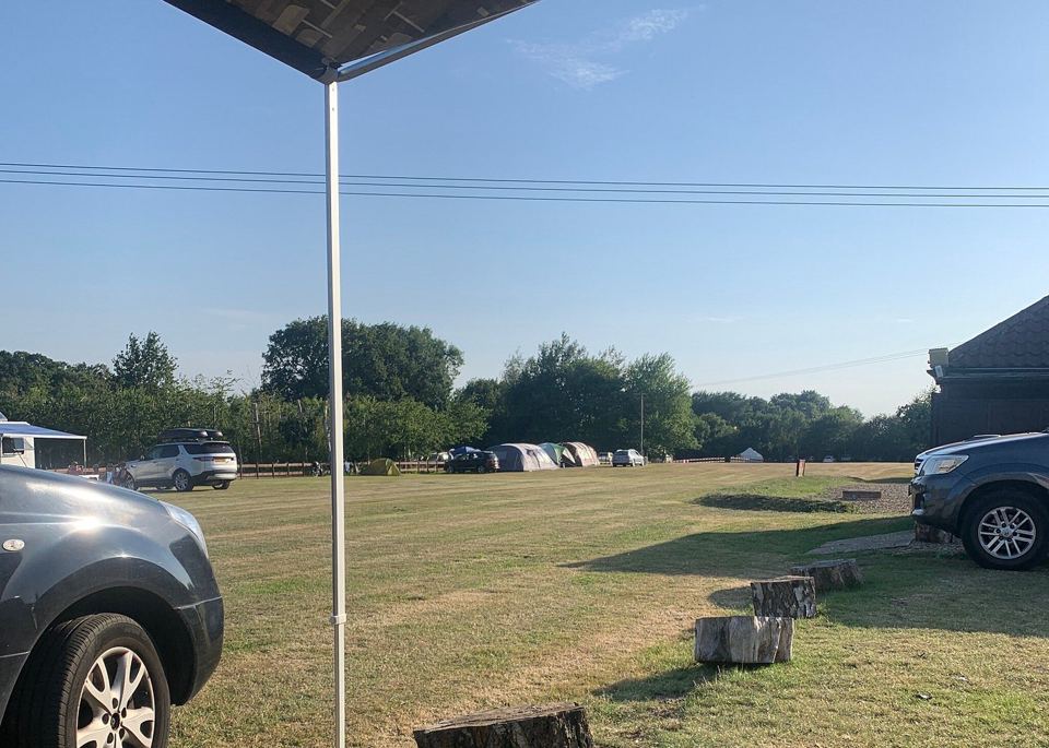 Tents on the campsite field