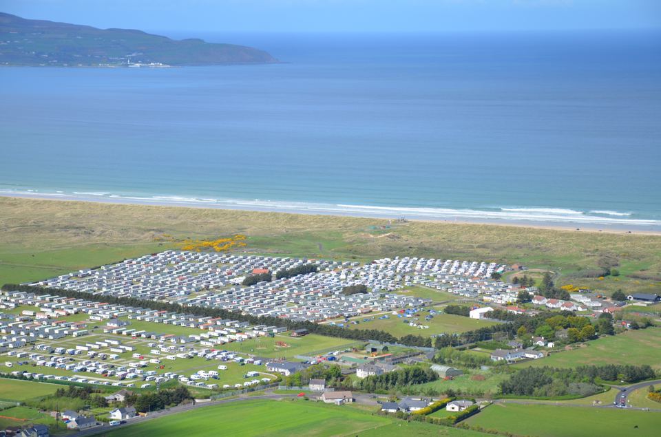 Park and beach from the air