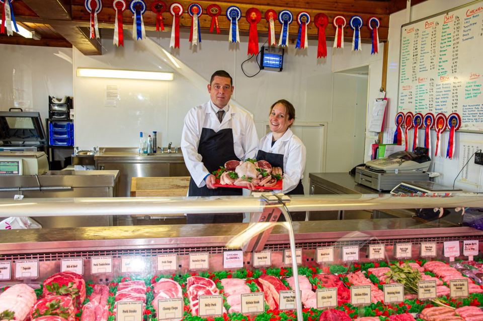 Farm butcher's counter