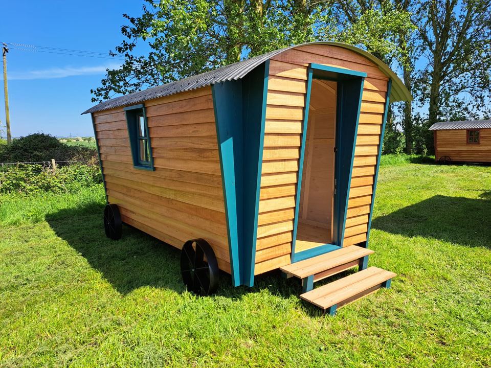 Shepherd's hut on the grass