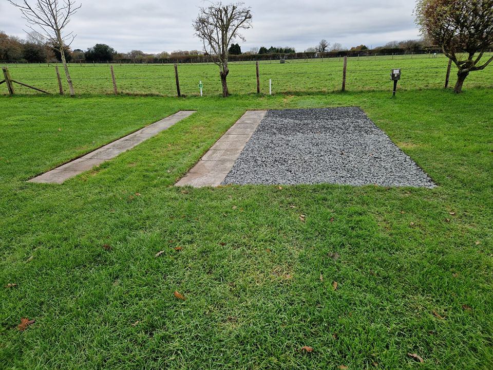 Gravel and grass pitch