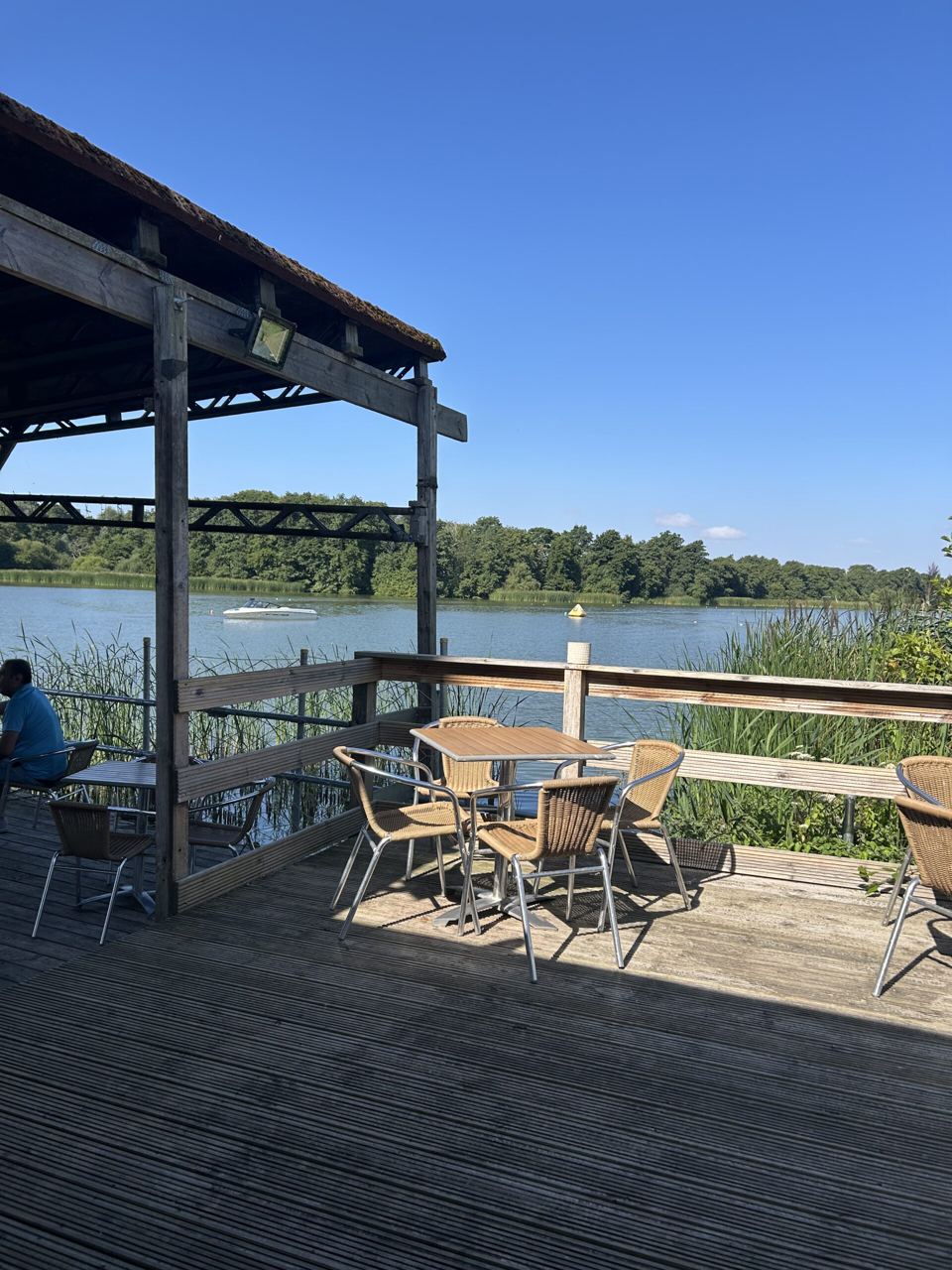 Lakeside deck and seating