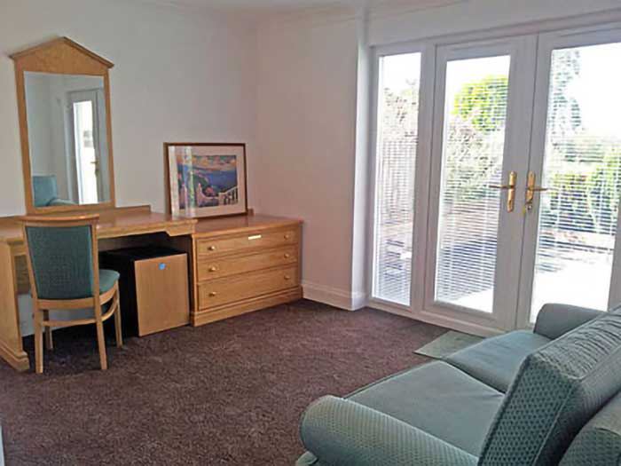 Annexe room with patio doors