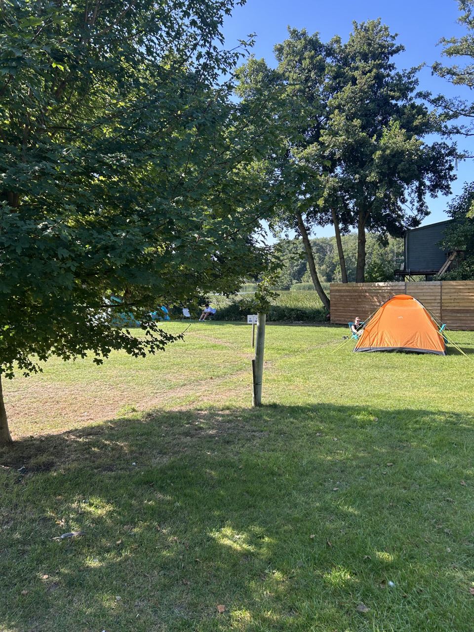 Tent on the grass pitches