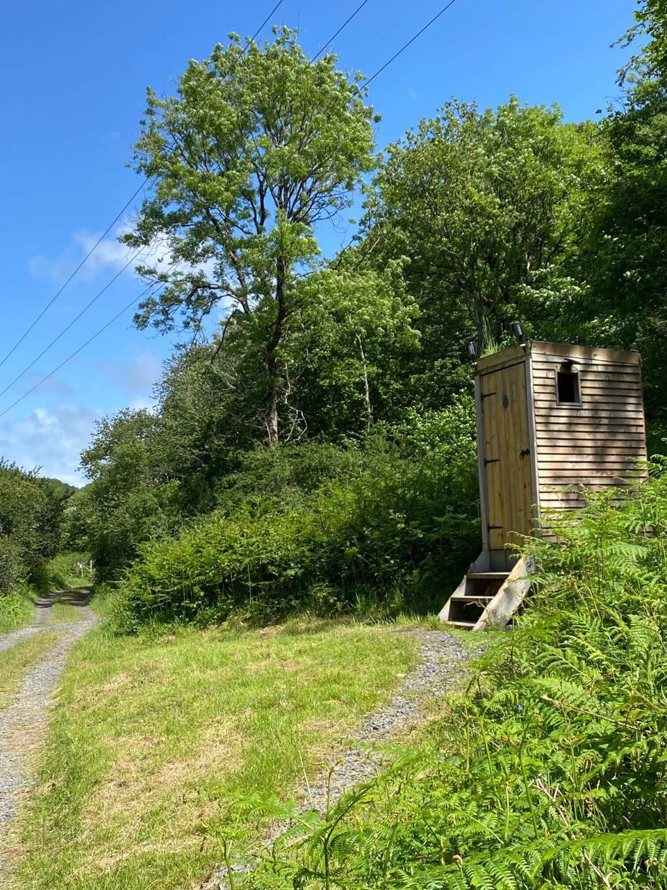 Compost loo by the track