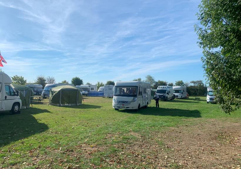 Motorhomes and a tent