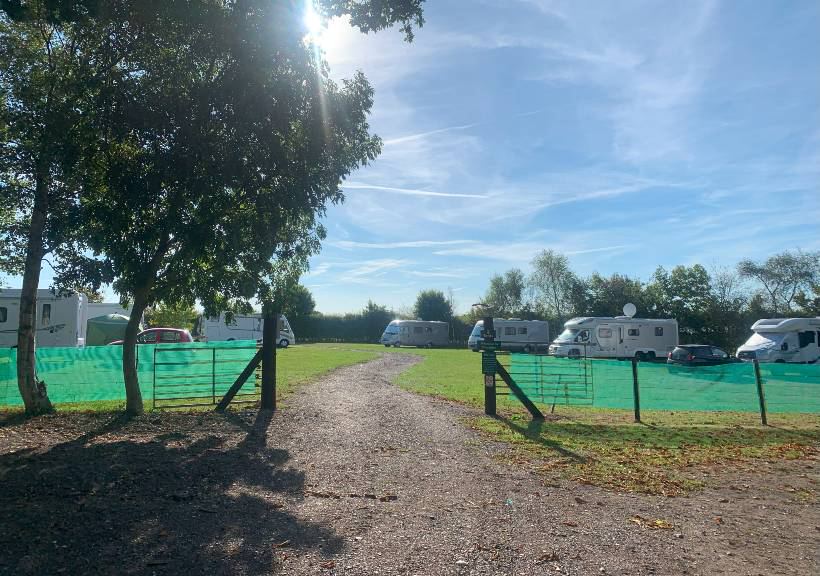 Gravel track between pitches