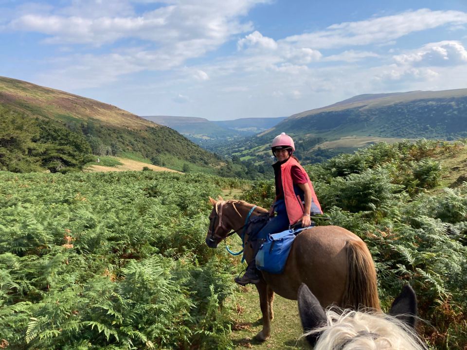Rider above the valley