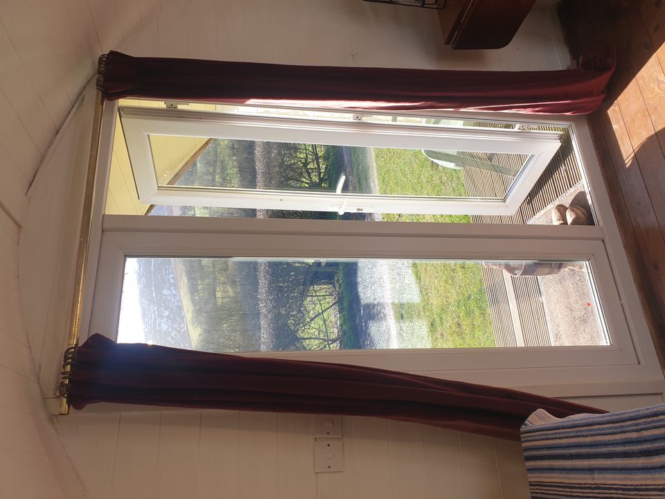 Window inside the glamping unit