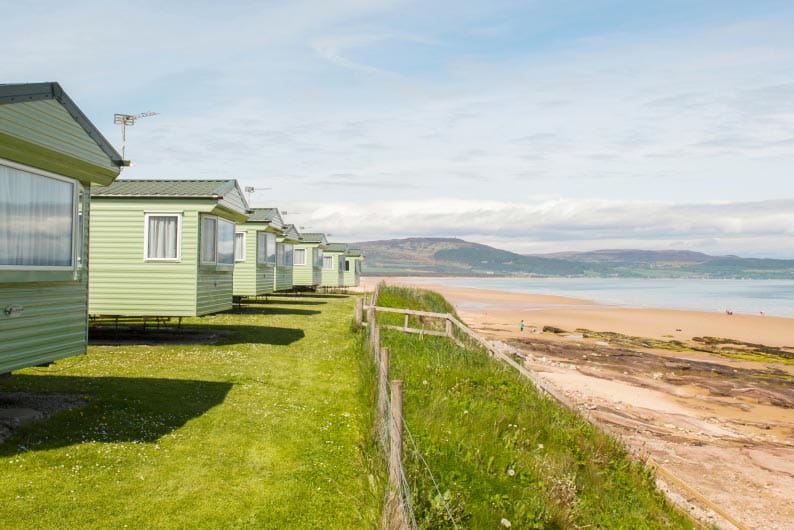 Caravans beside the beach