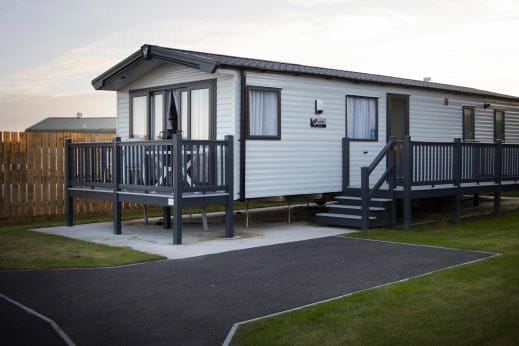 Caravan with deck