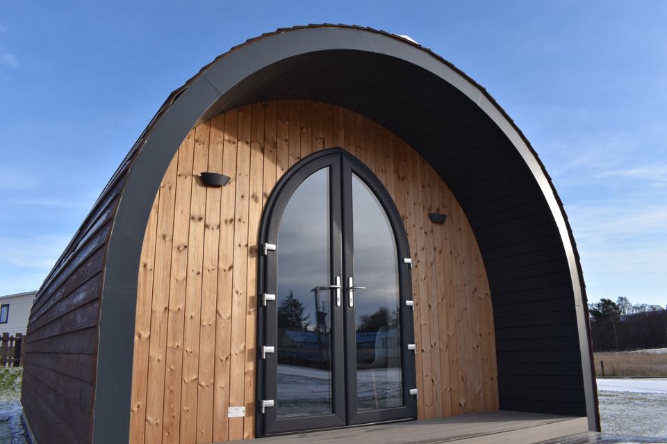 Glamping pod entrance
