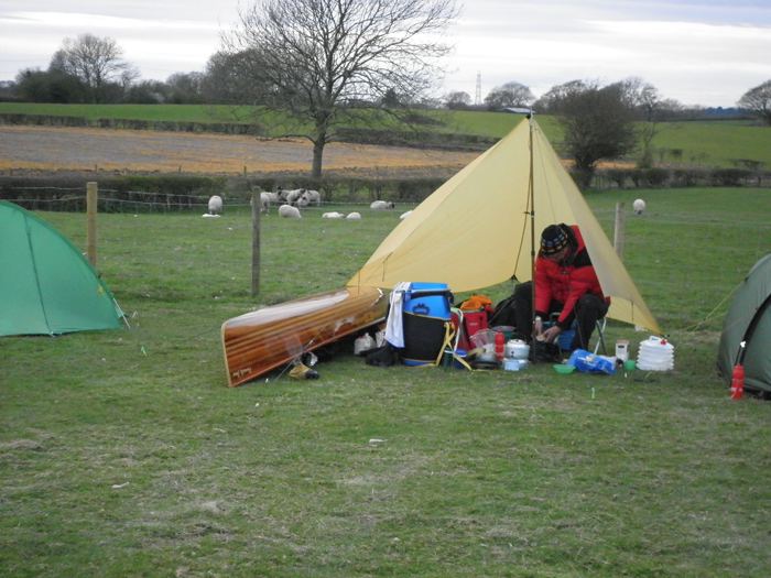 Tent pitched on the grass