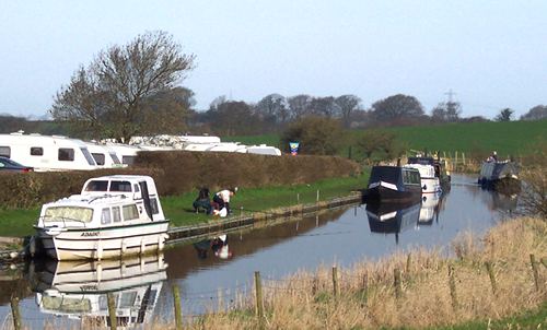 Caravans beside the canal