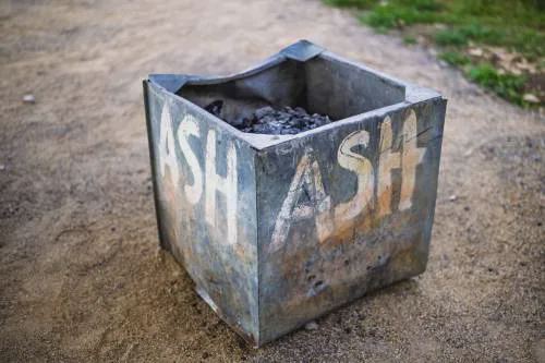 Ash bin for brazier fires
