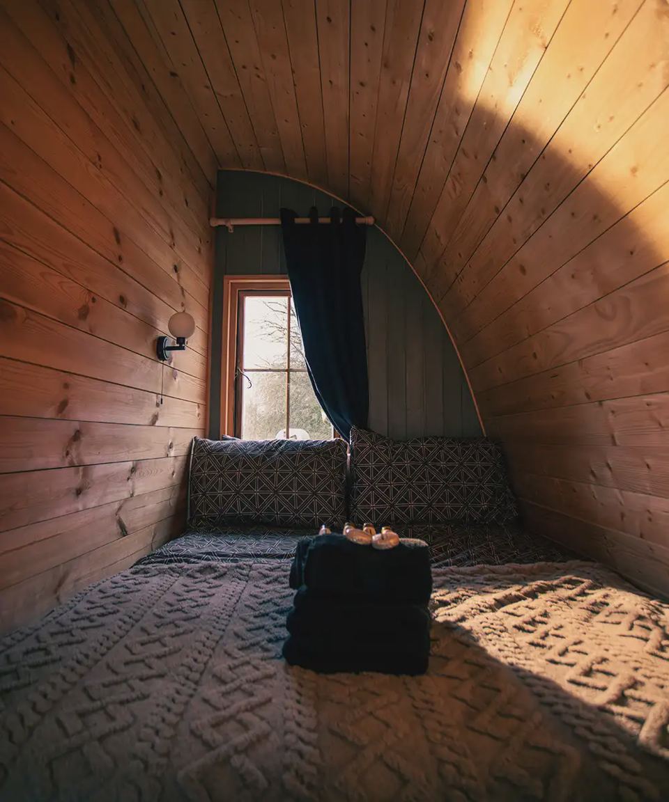 Bedroom inside the cabin