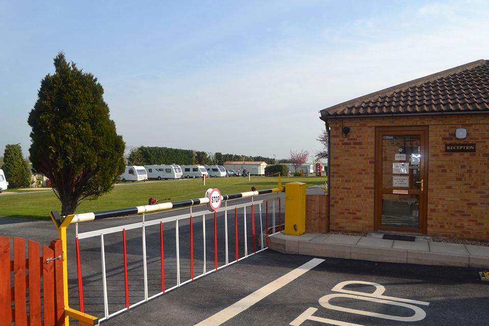 Entrance barrier and office