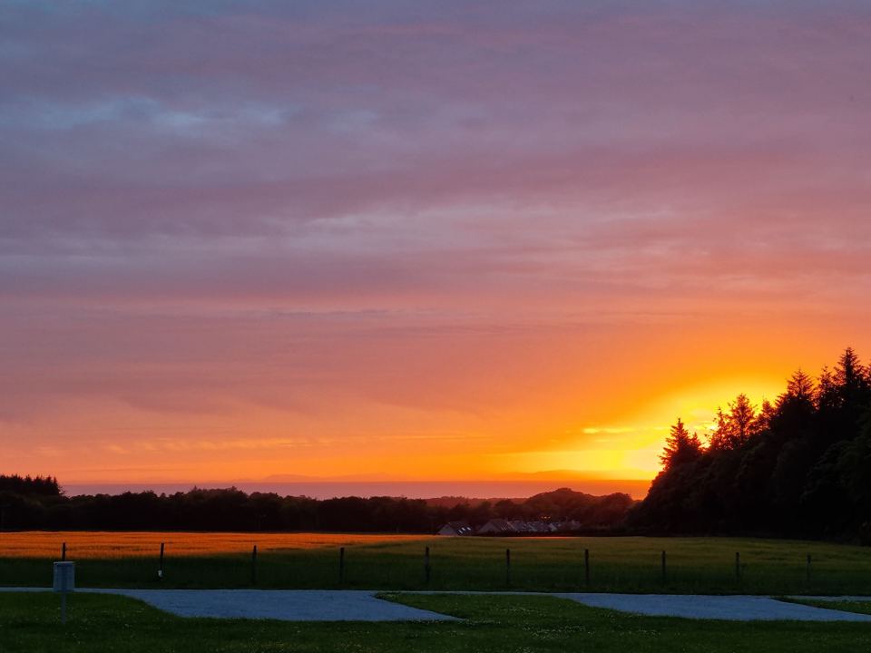 Sunset over the fields