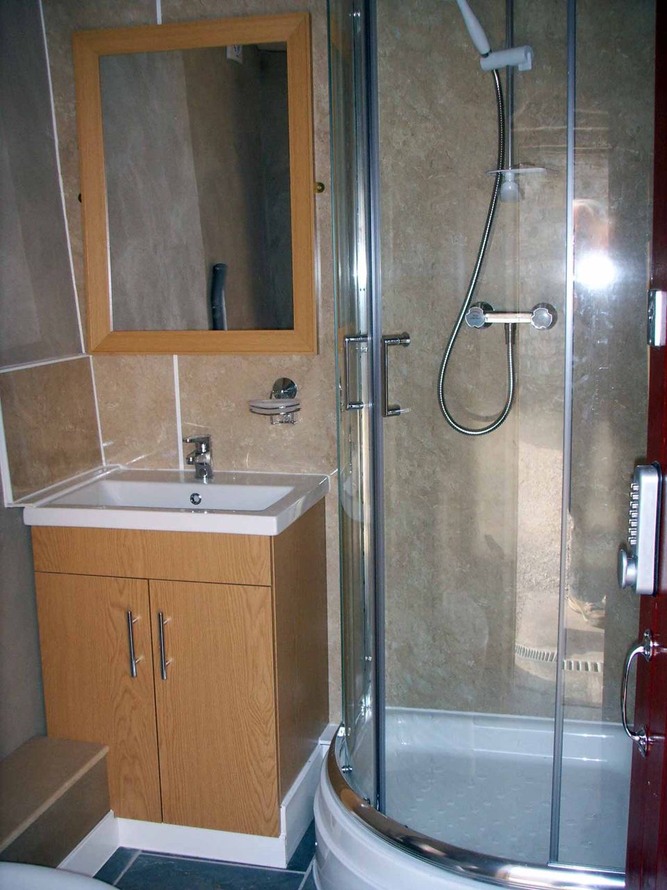 Inside the shower room