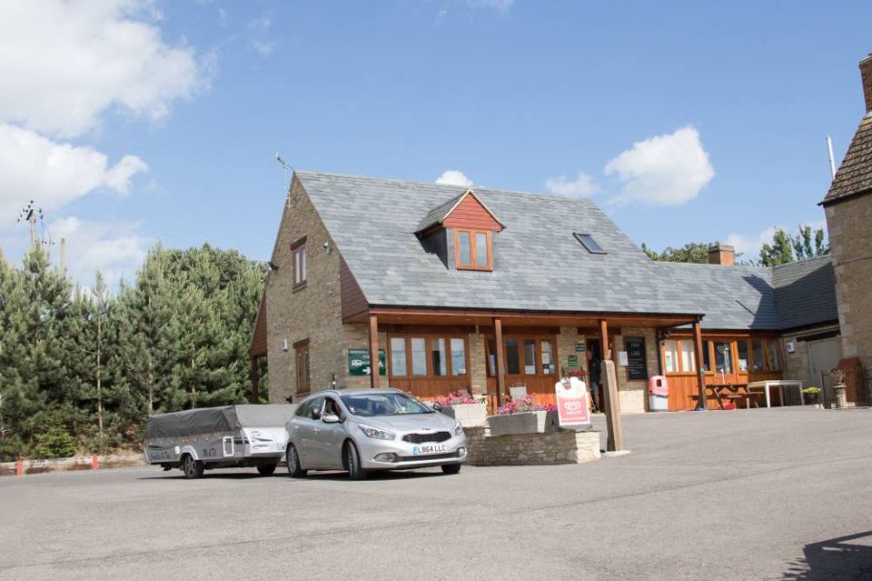 Reception from the car park