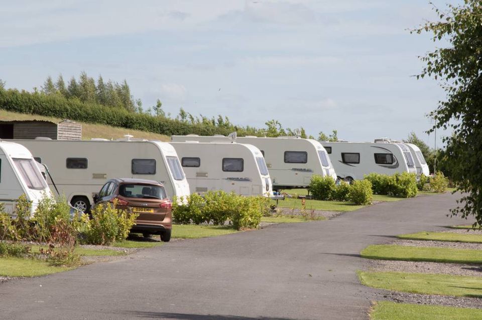 Row of touring pitches