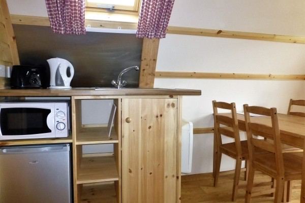 Cabin kitchen area