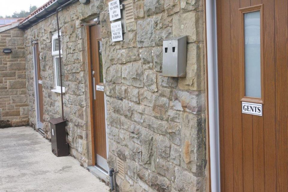 Toilet block entrance