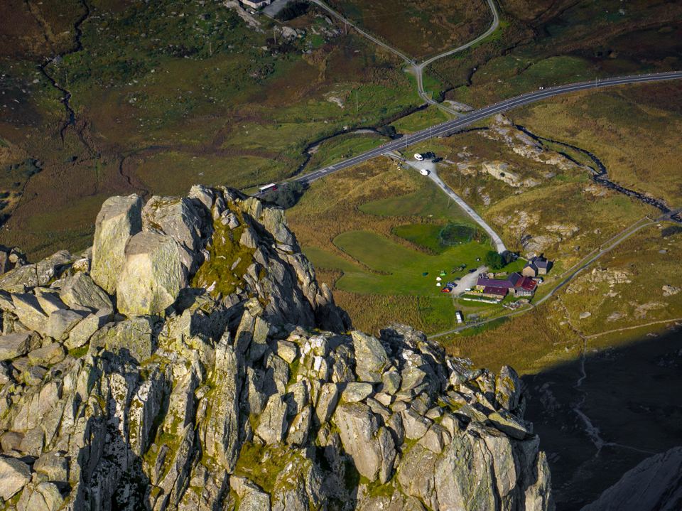 Farm seen from Tryfan's ridge