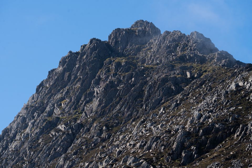 Tryfan's rocky summit ridge
