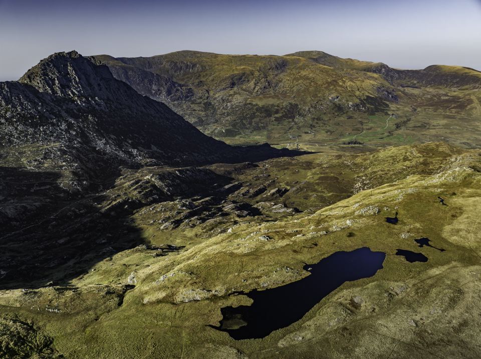 Mountain tarn above the site