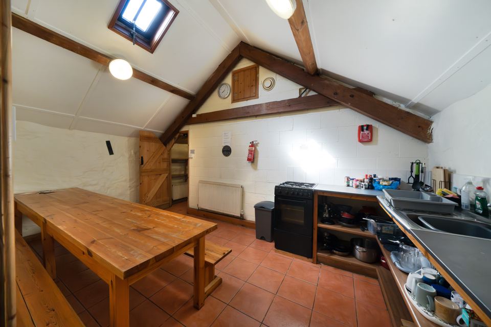 Bunkhouse kitchen and dining table