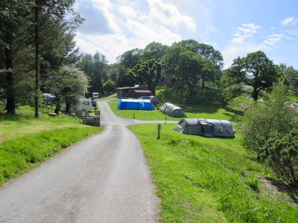 Site track and tents