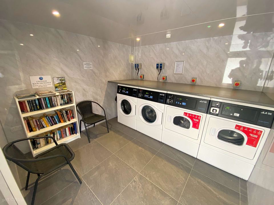 Laundrette with book swap