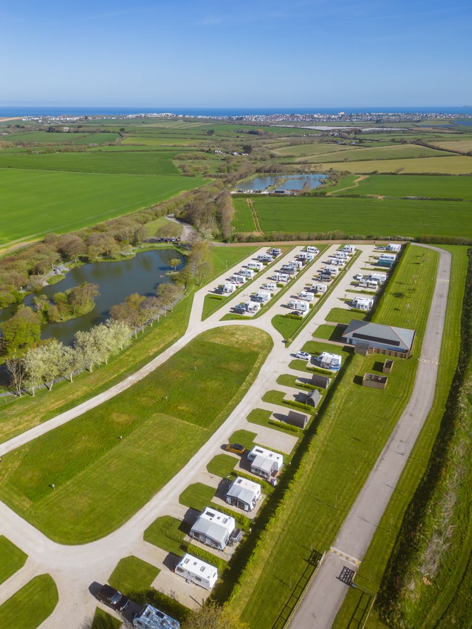 Camping field from above