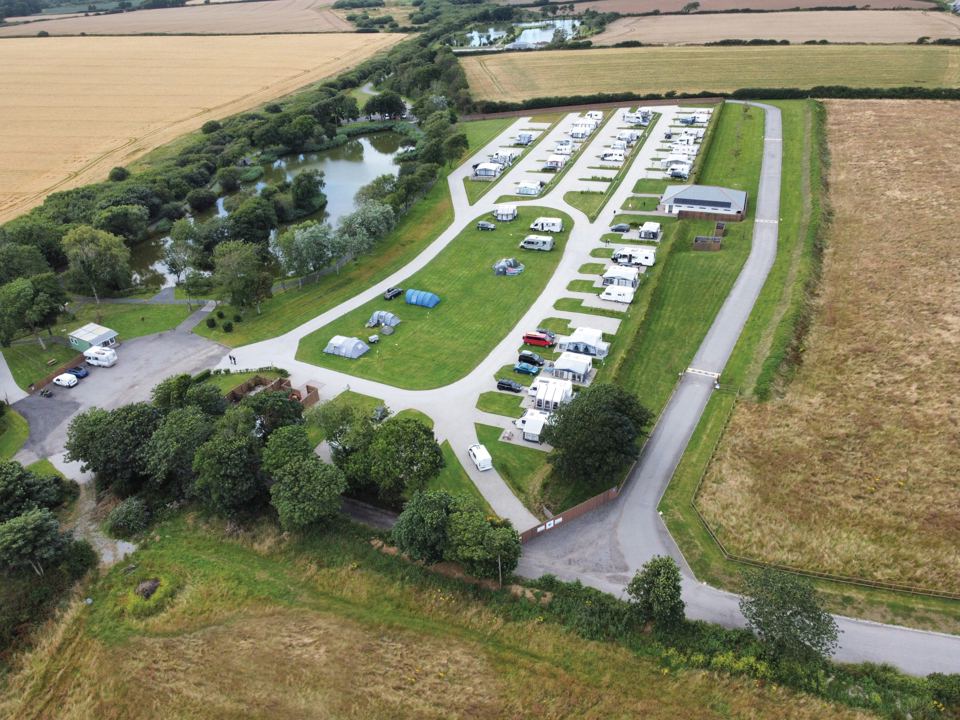Site and lake from the air