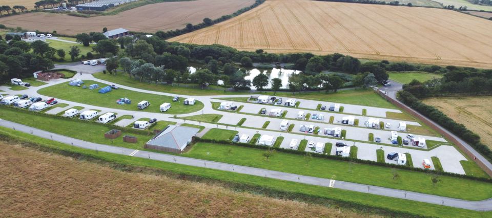 Hardstanding pitches from above