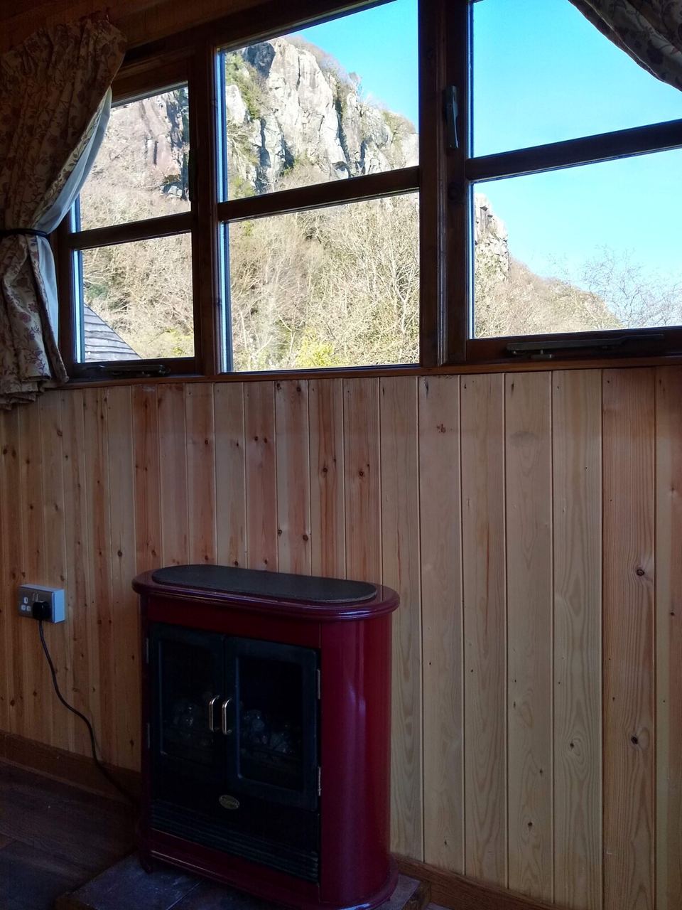 Space heater and window view