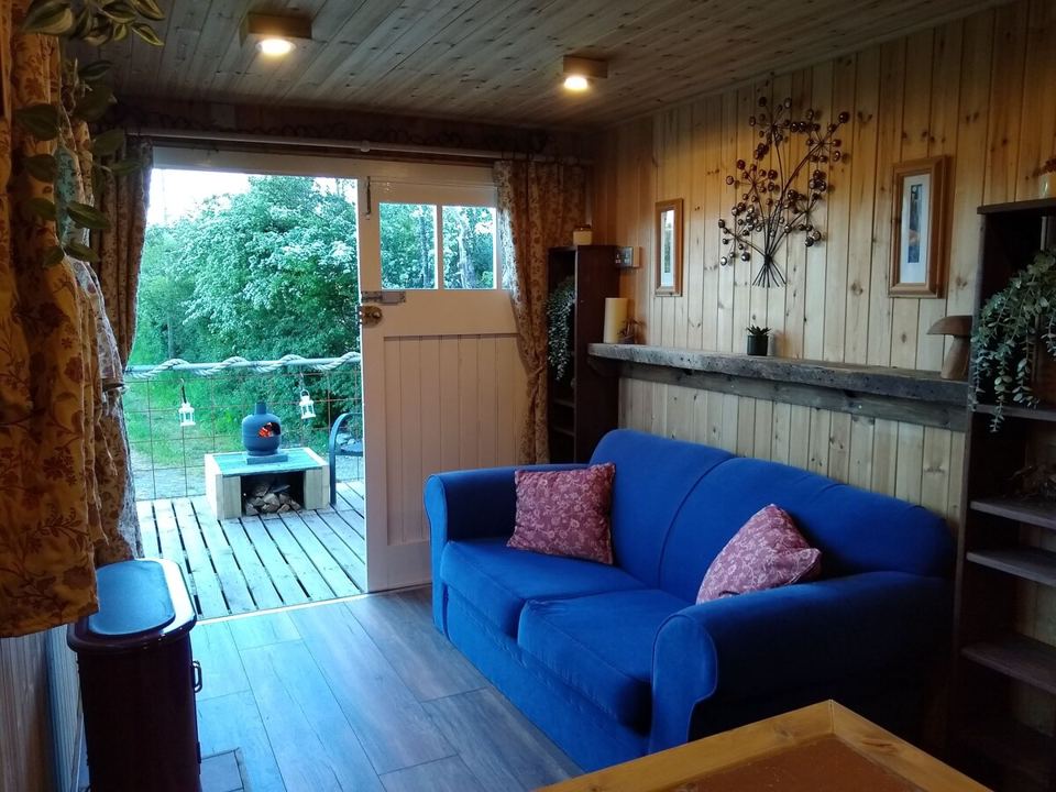 Wagon living area looking out